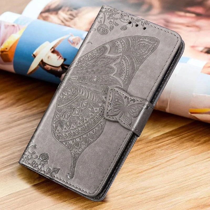 

3D Butterfly PU Leather Flip Cover For Coque Xiaomi Redmi Note 7 Dual Magnet Funda Case For Xiomi Redmi GO Case Smartphone Capa