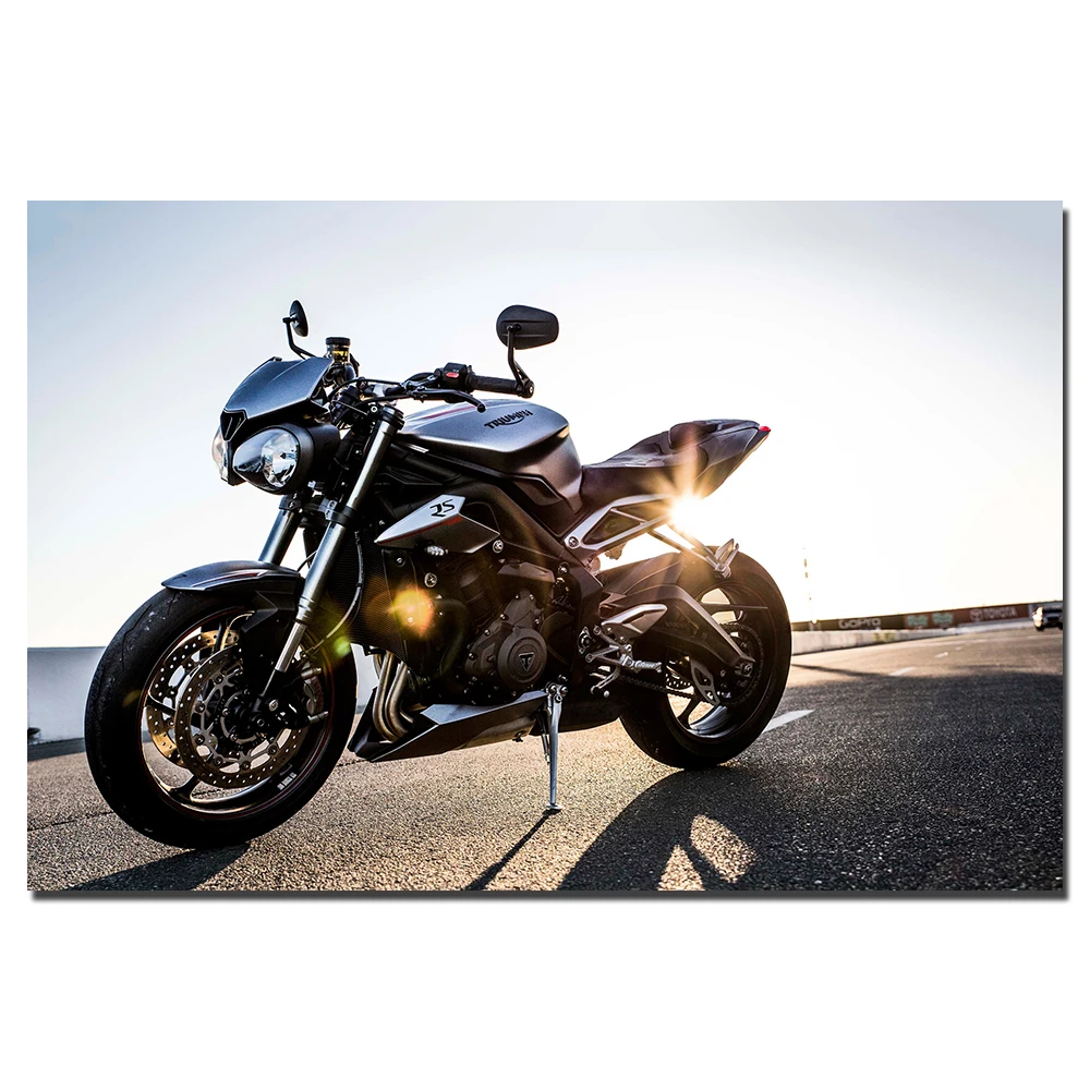 

DIY Frame Canvas Painting Triumph Street Triple RS Motorcycle Poster Wall Art Pictures Print For Living Room Home Decor B27