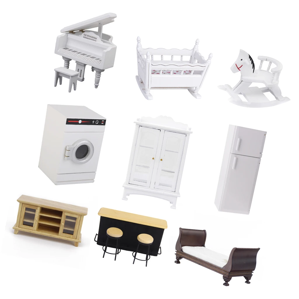1/12 Dollhouse Miniature Modern Furniture Lot Living Room & Bedroom Set Accs attractive and necessary for your dollhouse