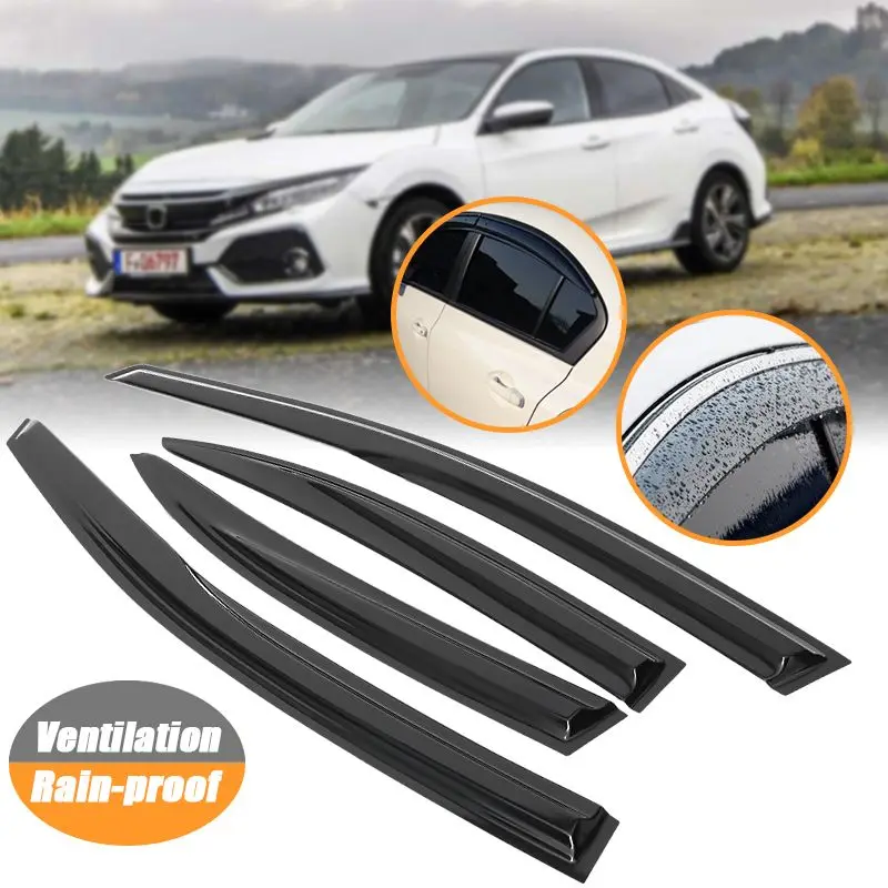 4 шт. для Honda для Civic 2006-2011 авто дымовая тонированная боковая защита от дождя козырьки для окон Авто дождевик Shelter