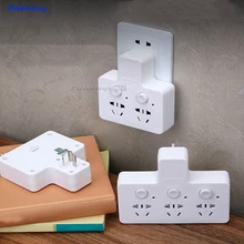 3 in1 белый стены 3Pin AC мощность зарядное устройство Outlet разъем для конвертера, адаптера с выключателем, 1 шт