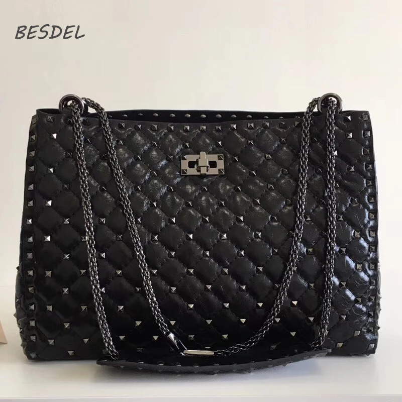 

Brand Genuine Leather Handbag Luxury Handbags Women Bags Designer High Quality Cross Texture Shoulder Bag 2018 Big Tote