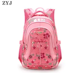 ZYJ цветочный Начальная школа девушки рюкзаки Дети Розовый студент путешествия Повседневное рюкзак сумка Mochila