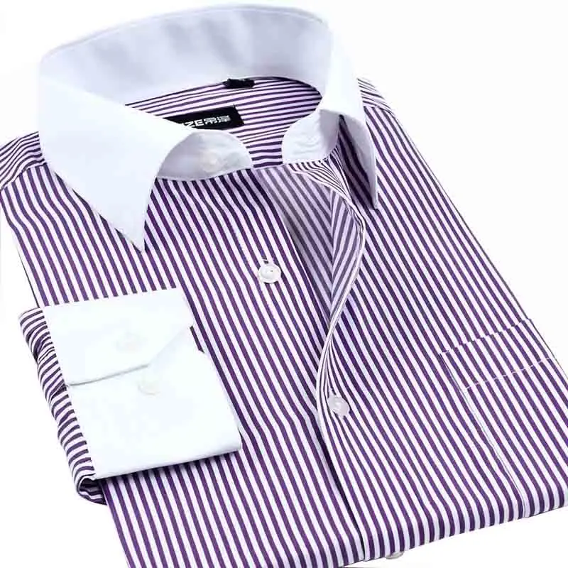 Man Shirt 2017 New Elegant White Collar Shirt Casual Shirt Men Size