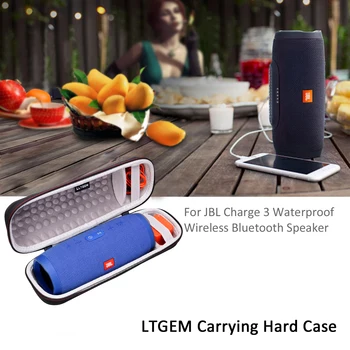 

LTGEM Case for JBL Charge 3 Waterproof Portable Wireless Speaker. Fits USB Cable and Charger. [ Speaker is Not Include ]