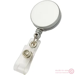 Silver color ID card badge reel holder clip,retractable with waist buckle,nylon rope,hospital nurse office favor,quality cheap
