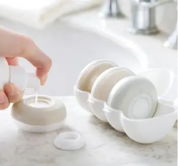 

4 Pack Press-type Emulsion Bottles Travel Portable Body Wash Shampoo Packing Cosmetics Storage Box
