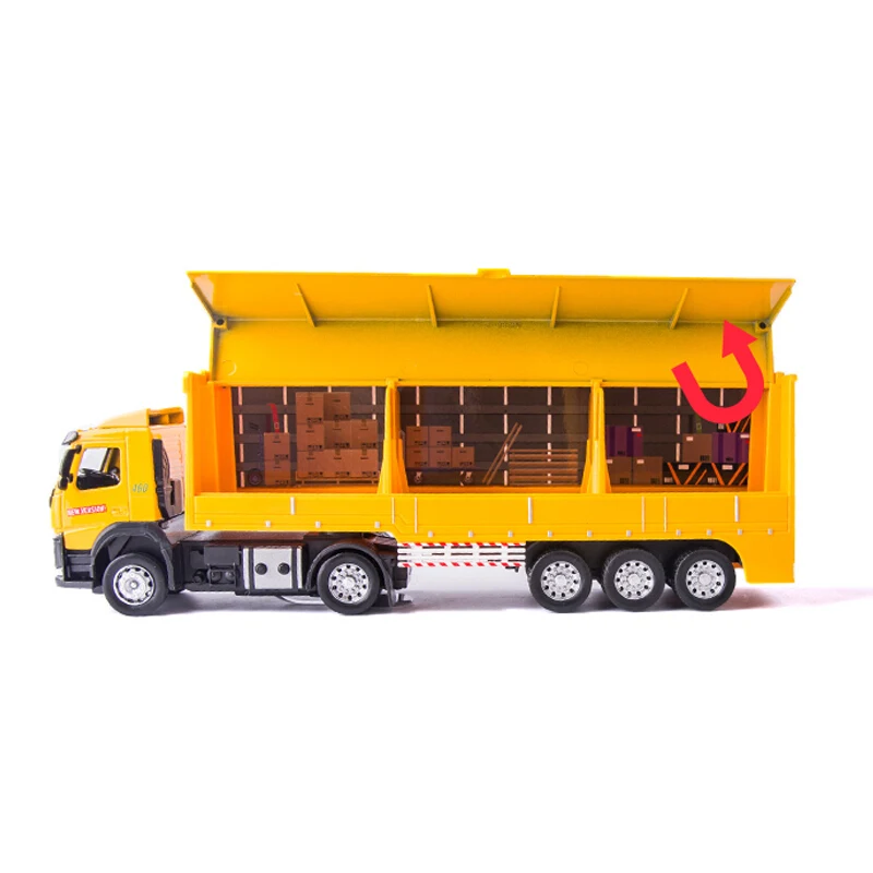 Interesting 1:50 container truck alloy models,collection engineering models,children's sound and light car toys,free shipping