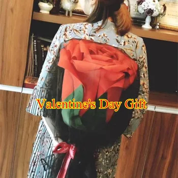 

Valentine's day gift Beautiful Lady gift Big Size Rose single hand realistic feel rose home decoration fake flower simulation