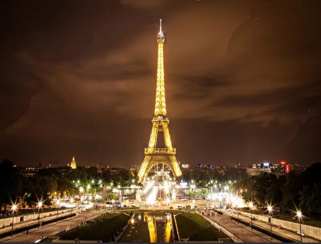 night sky paris gold light eiffel tower themed Photography Backgrounds ...