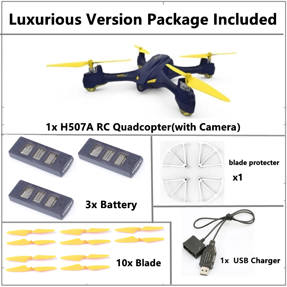 Квадрокоптер Hubsan H507A + с дистанционным управлением X4 Star Pro приложением GPS Waypoint WIFI FPV