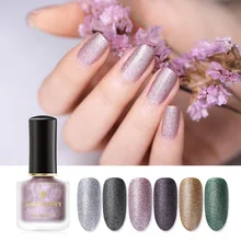 BORN PRETTY 6 мл матовое стекло с перламутровым эффектом матовый лак для ногтей Золото Серебро 6 цветов лак сияющий блеск маникюр лак для ногтей