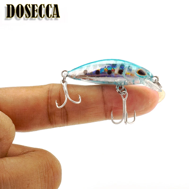 

Hot model professional A+ fishing lures,5 color for choose,mini minnow,crank 35mm 2g, dive 0.3m fishing tackle hard bait