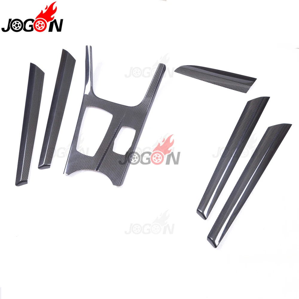 

For BMW X3 X4 F25 F26 2014-2017 Car Central Console Gear Shift Frame Interior Door Panel Trim Real Carbon Fiber 6pcs LHD