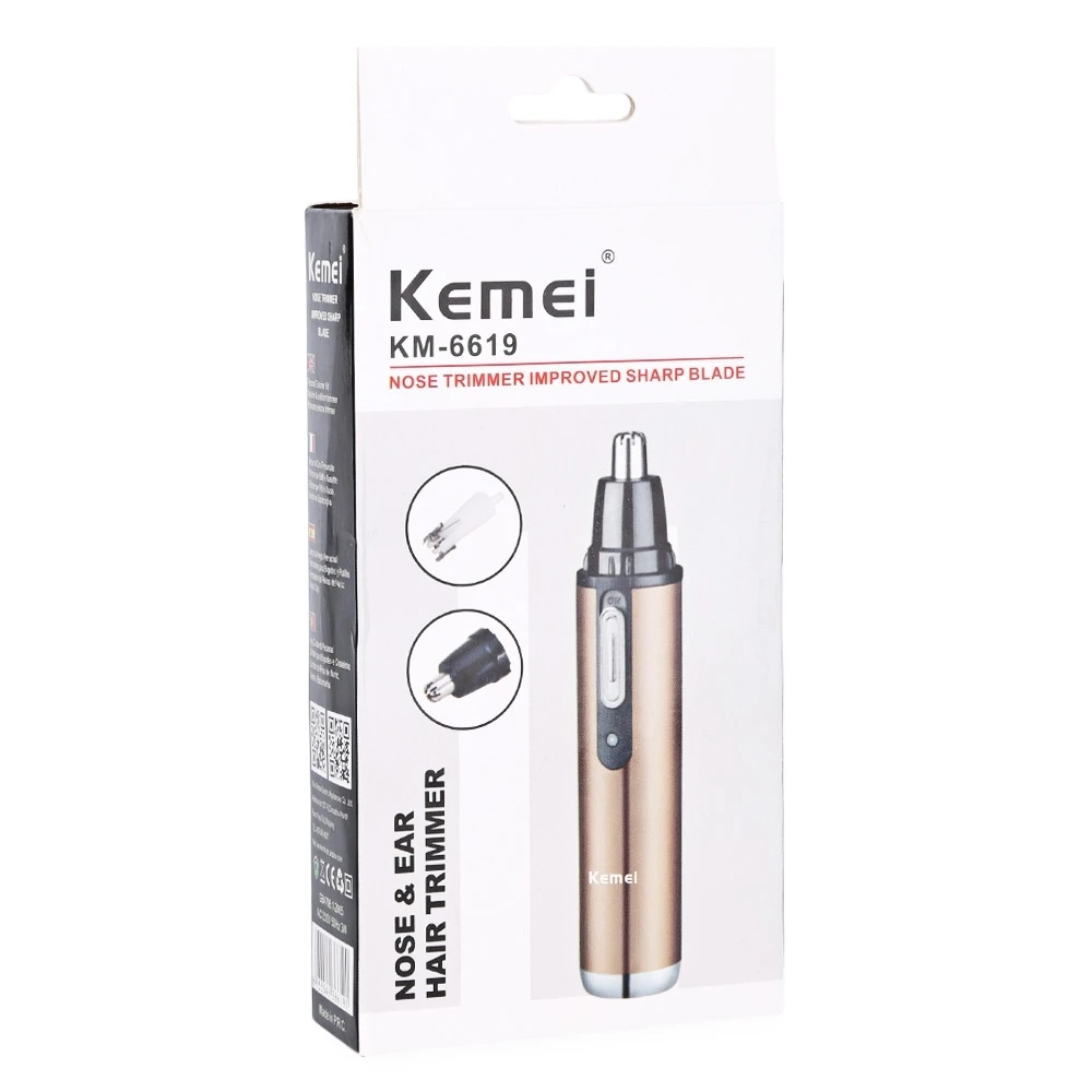 Kemei KM-6619 Электрический бритья Нос волос триммер моющийся Перезаряжаемые нос триммер бритва чище укладки волос инструмент