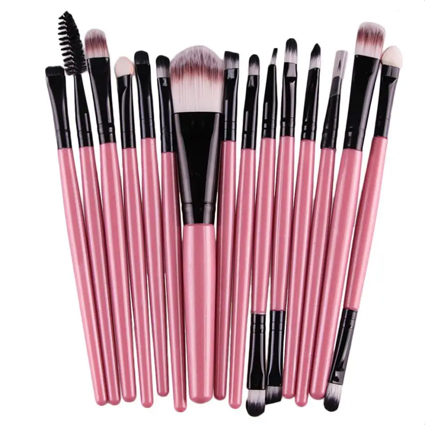 

MAANGE 100% brand new and high quality 15 pcs/Sets Eye Shadow Foundation Eyebrow Lip Brush Makeup Brushes Tool makyaj Anne