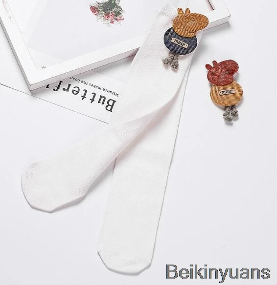 Милые детские аксессуары для носков с рисунками животных; хлопковые носки для малышей; Гольфы с рисунком лисы - Цвет: White