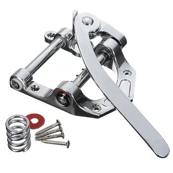 

Metal Silver Guitar Tremolo Bar Bridge Tailpiece For Electric Guitar Part