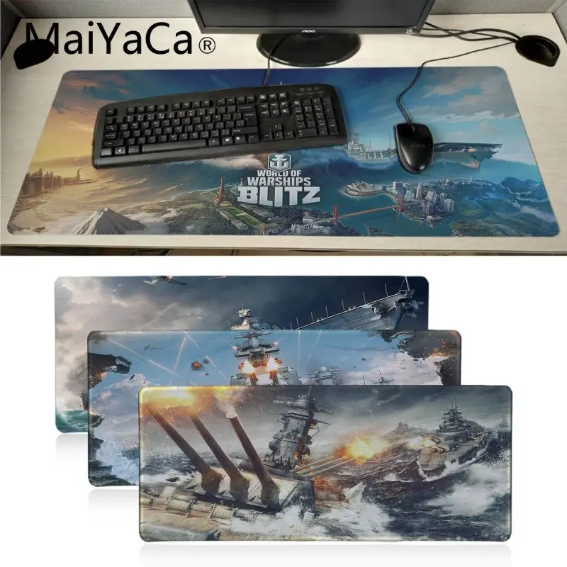 

Maiyaca World of Warships Unique Desktop Pad Game Mousepad Large Lockedge alfombrilla gaming Mouse pad gamer PC Computer mat