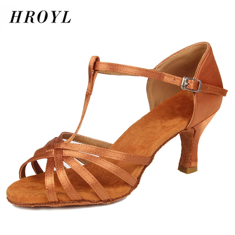  Ballroom Latin Dance Shoes For Women/Ladies/Girls Heeled 5/7/7.5CM Dance Shoes High Quality Satin L