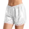 YiZYiF Shorts Womens Lace Hem Shiny Pumpkin Pants Bloomers Shorts Cute Security Short Pants for Girls sleepwear lingerie Women ► Photo 3/6