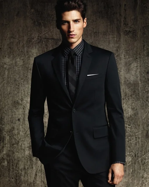 marriage black suit for men