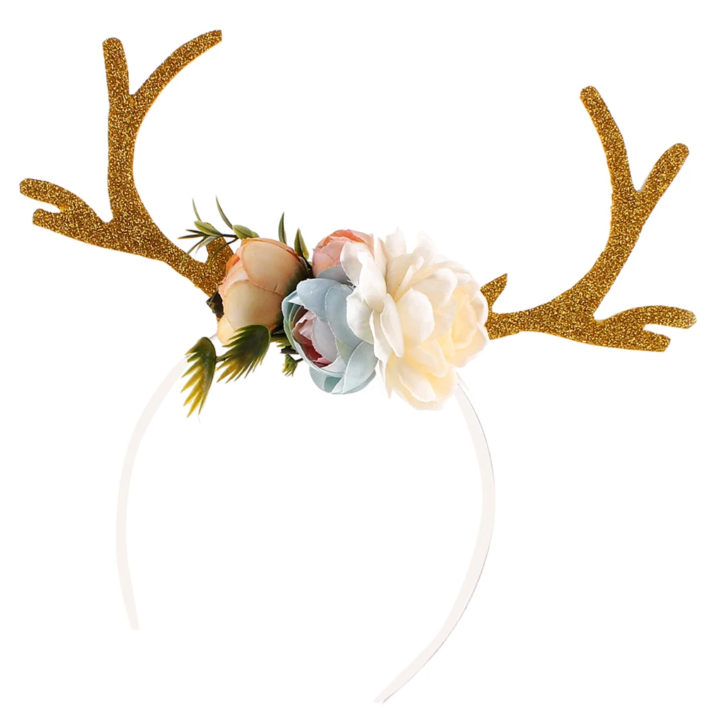Hot Adult Kid Christmas Deer Antlers Costume Ear Party Hair head band Prop for Hen Stage Girl Night Out Party Decor Favor Gift