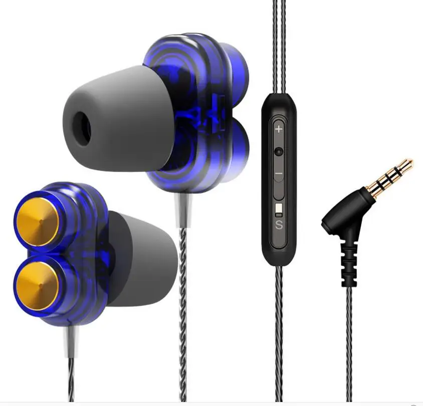 

new Armature Dual Driver Earphone Detachable Cable In Ear Audio Monitors Noise Isolating Music Sports Earbuds