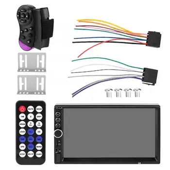 

1Set High Quality 2DIN Car Multimedia 7" Touch Screen MP5 Player Bluetooth Stereo Radio with Steering Controller Car Accessories