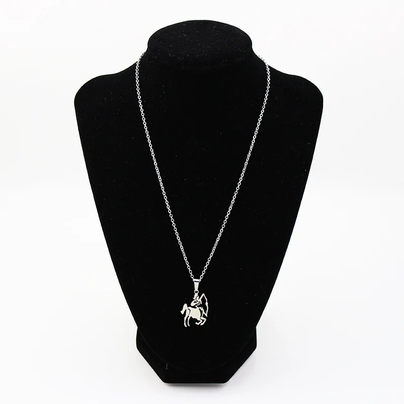 12 Constellation Pendant Necklaces Stainless Steel Zodiac Sign Virgo Libra Scorpio Necklace For Women Men Choker Collar Jewelry