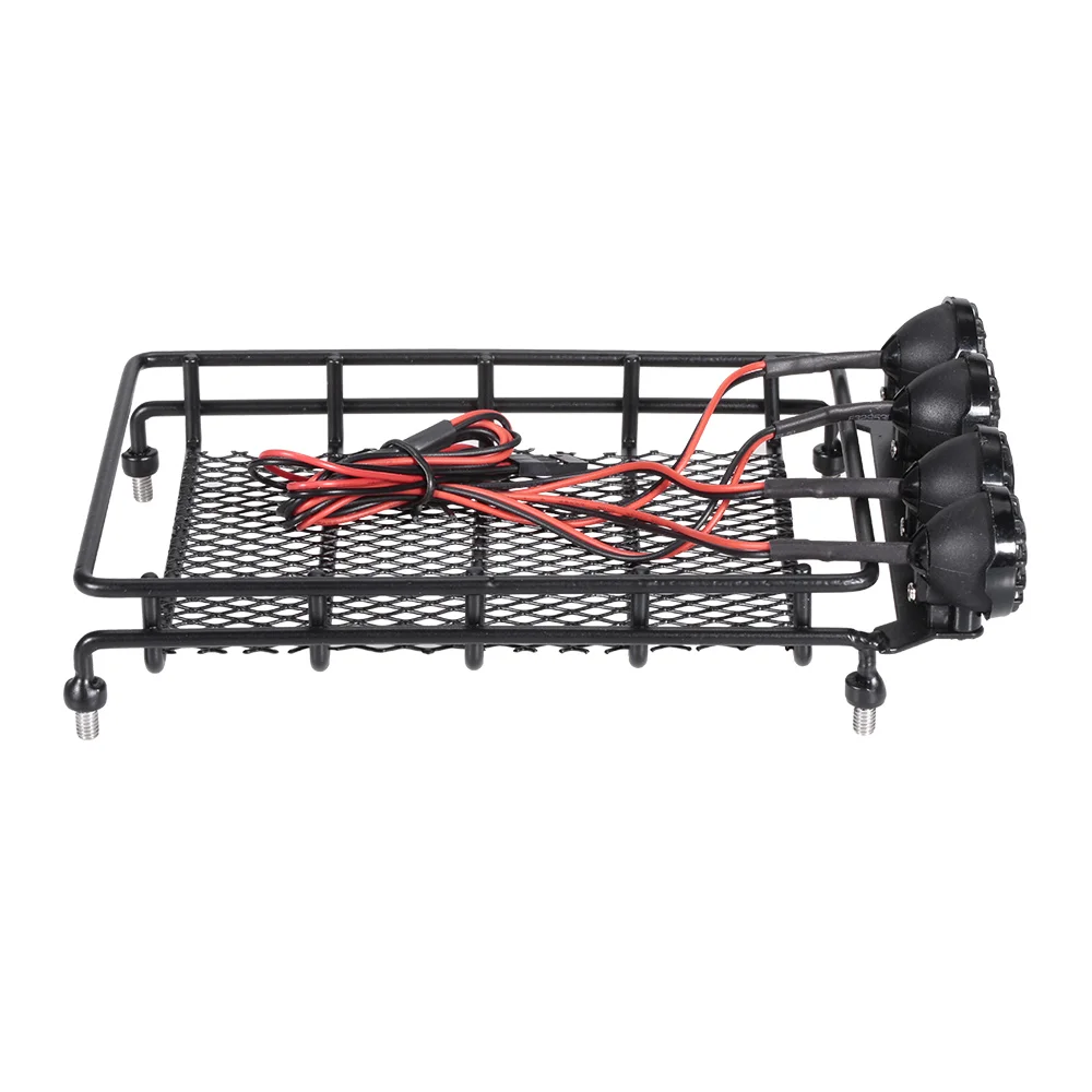 RC Car 110 Roof Rack Luggage Carrier Led Light Bar for Short-Course Cars Crawler HPI TAMIYA CC01 AXIAL SCX10 RC4WD D90 REDCAT (5)