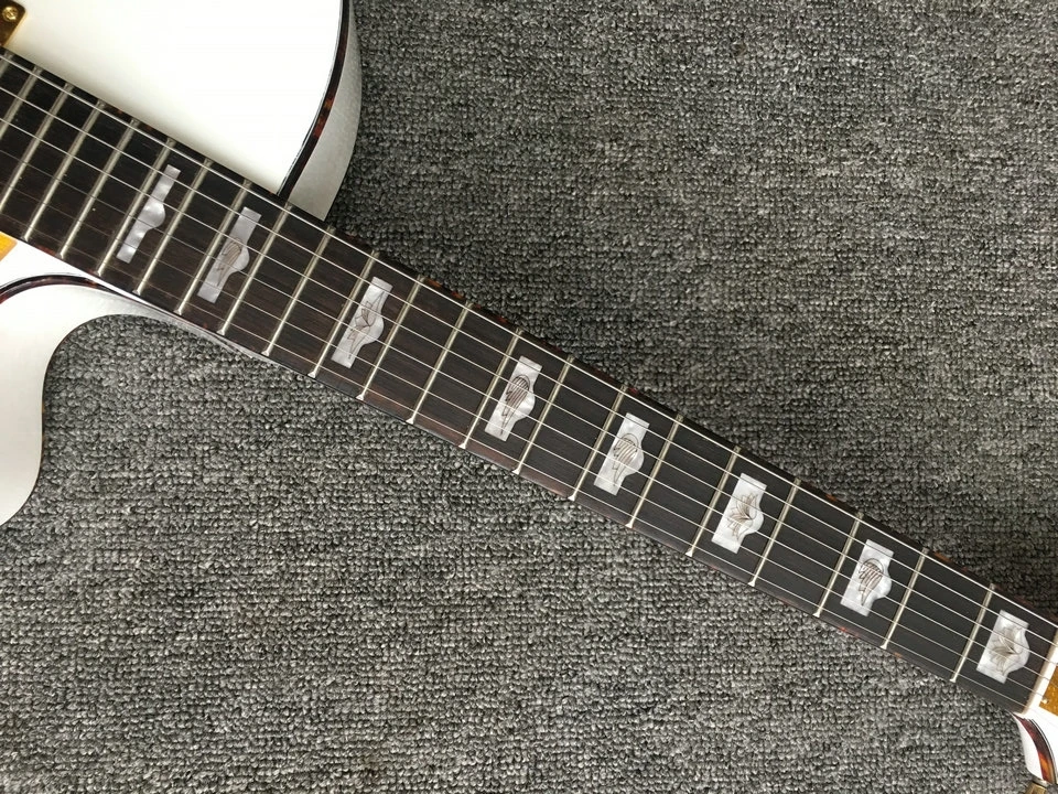 Free shipping New Arrival G L-5 L5 Jazz guitar F -Semi Hollow white color jazz Electric guitar 