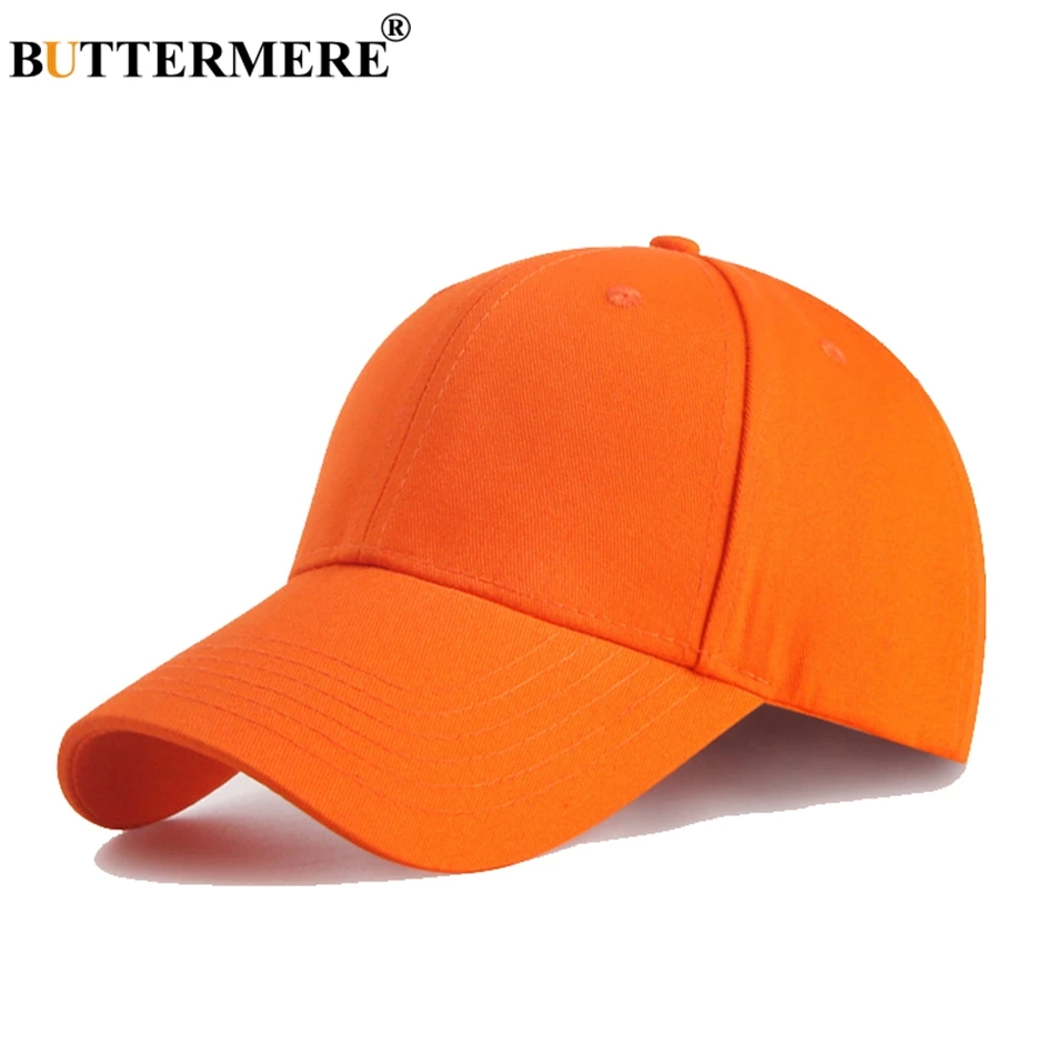

BUTTERMERE Orange Caps Baseball Mens Stylish Casual Hip Hop Snapback Hats For Men Plain Adjustable Designer Korean Dad Hats