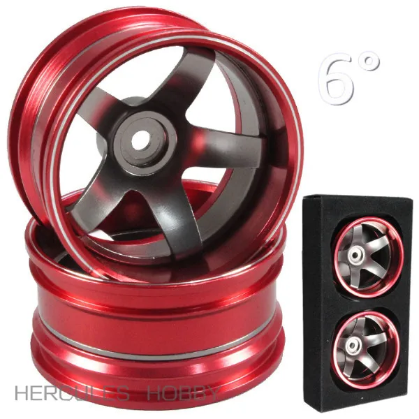 

4pcs Included RC Metal Aluminum Alloy CNC Machined RC Hobby Drift Touring On road Car 1/10 Wheels Rims