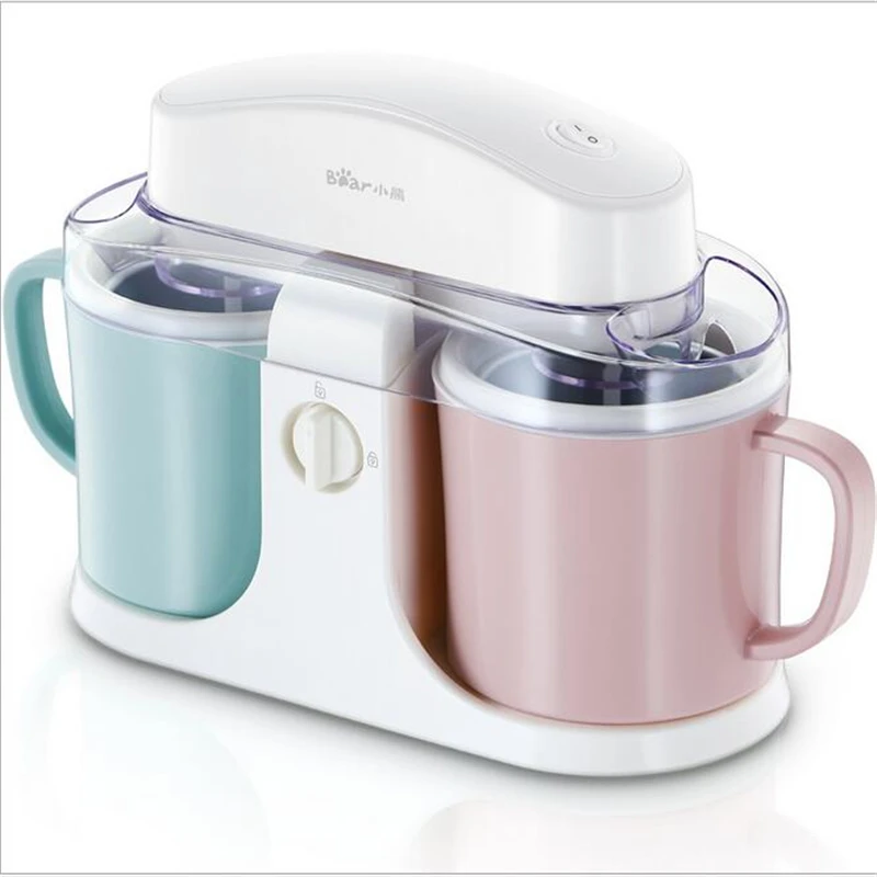 220V Fully Automatic Fruit Ice Cream Maker Double Barrel Ice Cream