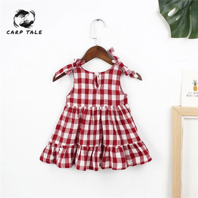 

Baby girls summer Best selling strap baby girl dress 2019 new girls plaid dress children cute baby summer dress girls dress
