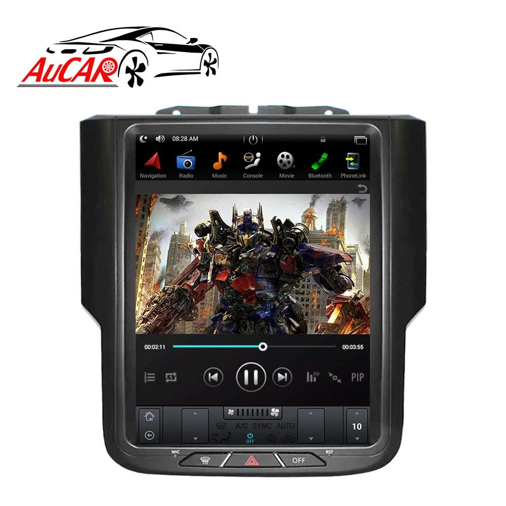 Sale Android 6.0 Tesla Style 10.4" Car DVD Player for Dodge RAM GPS System Audio 2014 - Bluetooth Radio WIFI 4G Vertical Stereo IPS 5