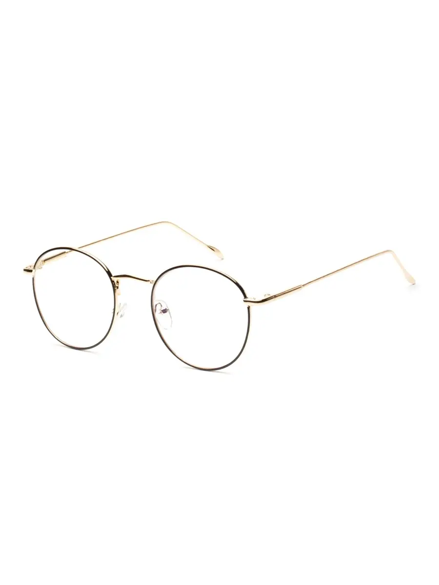

Women's Eyeglasses Vintage Round Rim Zero Dioptre Glasses Accessory