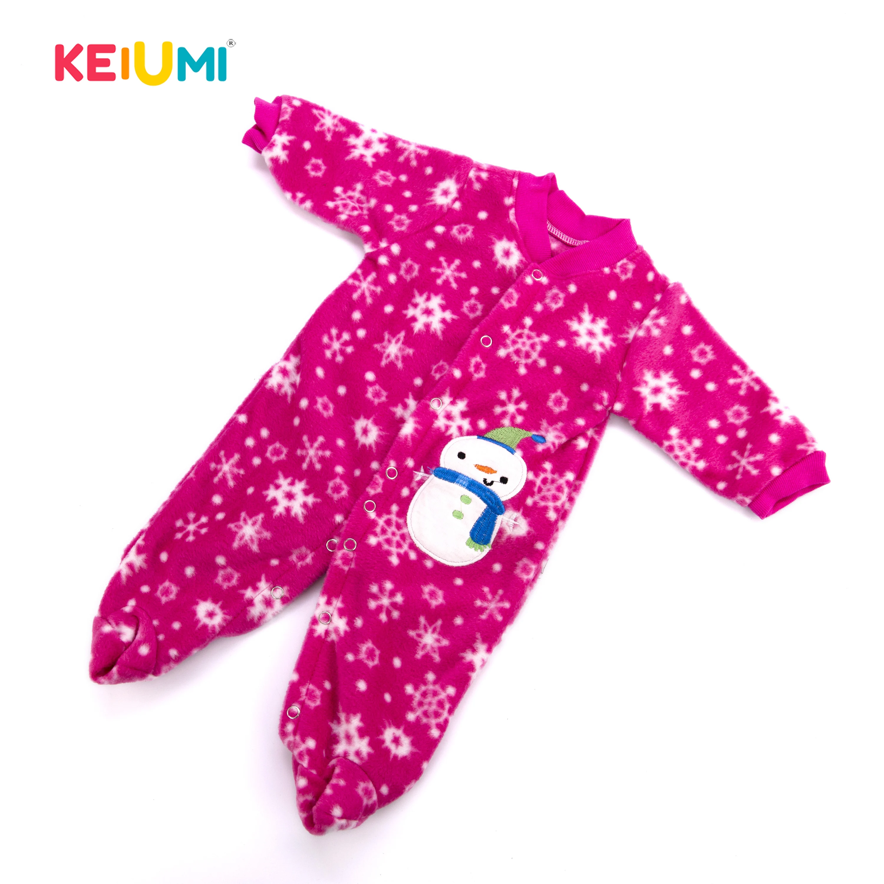 

KEIUMI New Style Pink Lovely Baby Dolls Clothes Set With Cartoon Snowman Suit 22-23 Inch Baby Doll For Kid Doll Christmas Gift