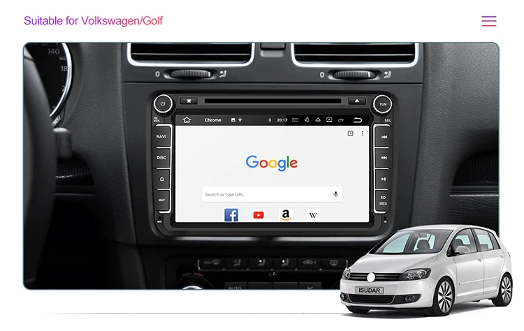 Perfect Isudar Two Din Car Multimedia Player Android 9 Auto Radio For Skoda/Seat/Volkswagen/VW/Passat b7/POLO/GOLF 5 6 DVD GPS 4 Cores 7