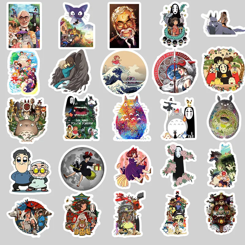 50 шт. Hayao Miyazaki аниме Totoro стикер мультфильм s для DIY наклейки на путешествия чехол