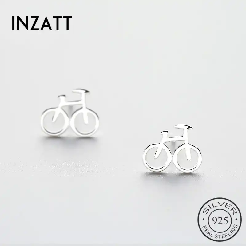 Inzatt ジオメトリ自転車スタッドピアスリアル 925 スターリングシルバー女性のためのパーティーパンクミニマリストアクセサリーギフト スタッド イヤリング Aliexpress Inzatt ジオメトリ自転車スタッドピアスリアル 925 スターリングシルバー女性のためのパーティーパンクミニマリストアクセサリーギフト スタッド イヤリング Aliexpress