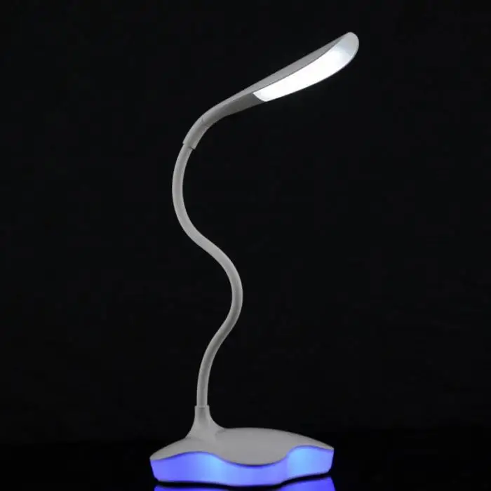 Настольная лампа для чтения, книжный светильник с регулируемой яркостью, гибкая USB перезаряжаемая прикроватная настольная лампа для спальни LB88