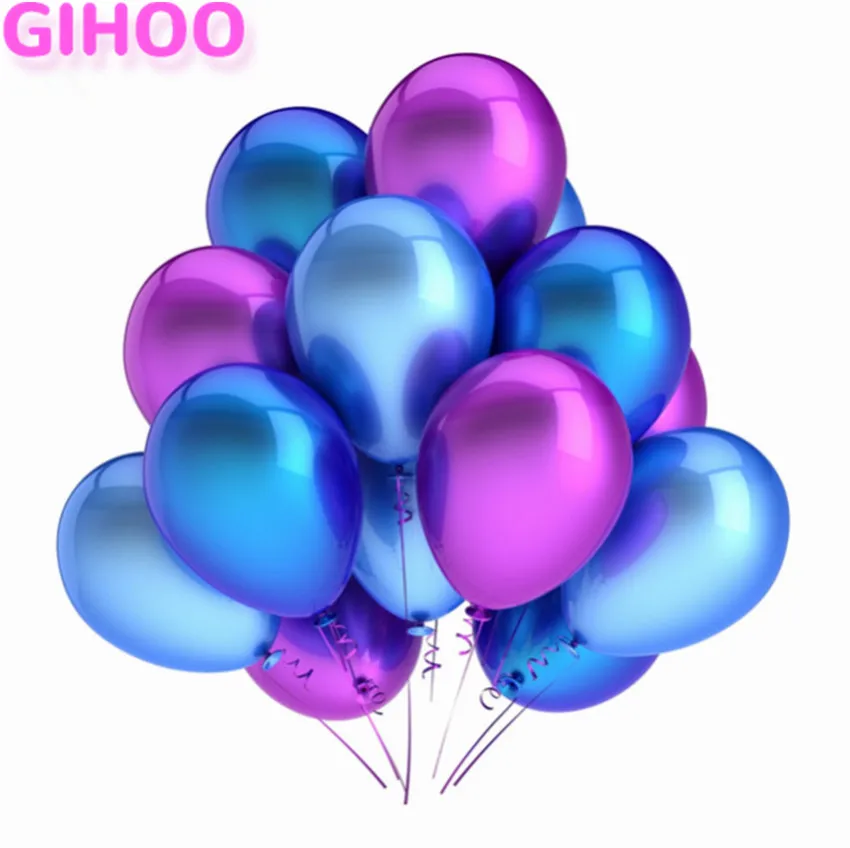 12 шт./лот 12 дюймов цвета: золотистый, серебристый синий фиолетовый латексные шарики для свадебного украшения шарик для дня рождения вечерние воздушный шар для детей игрушки