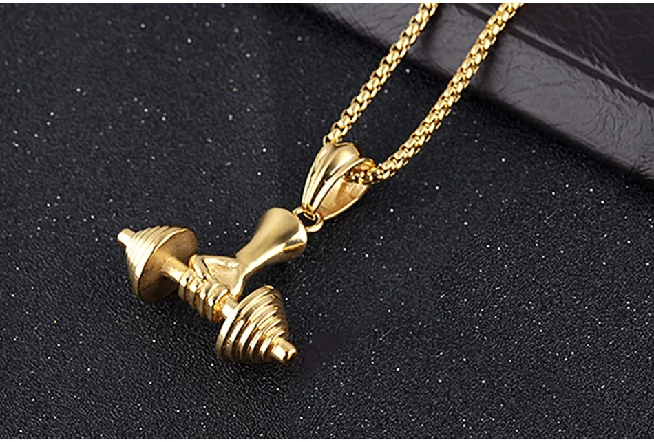 10-dumbbell necklace