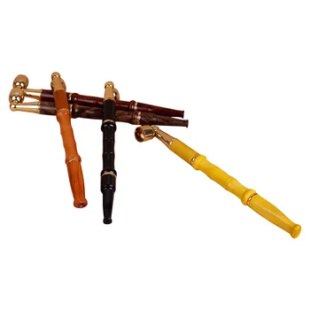 

Solid Wood Bamboo Tobacco Stems Metal Pipes Creative Smoking Pipes Tobacco Pipe Cigar Gifts Narguile Grinder Random Color