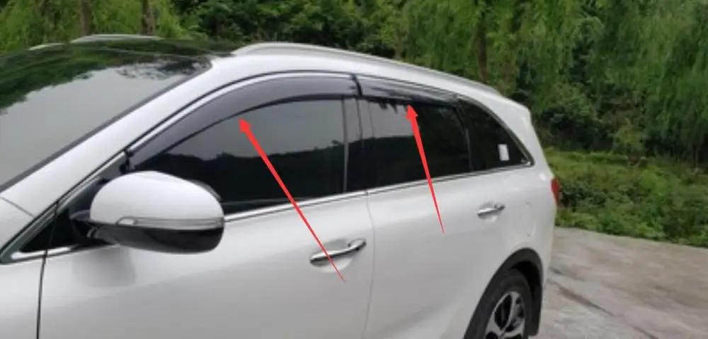 Автозапчасти Vent Ветер Дефлектор литья Защита от солнца и дождя дверной экран для