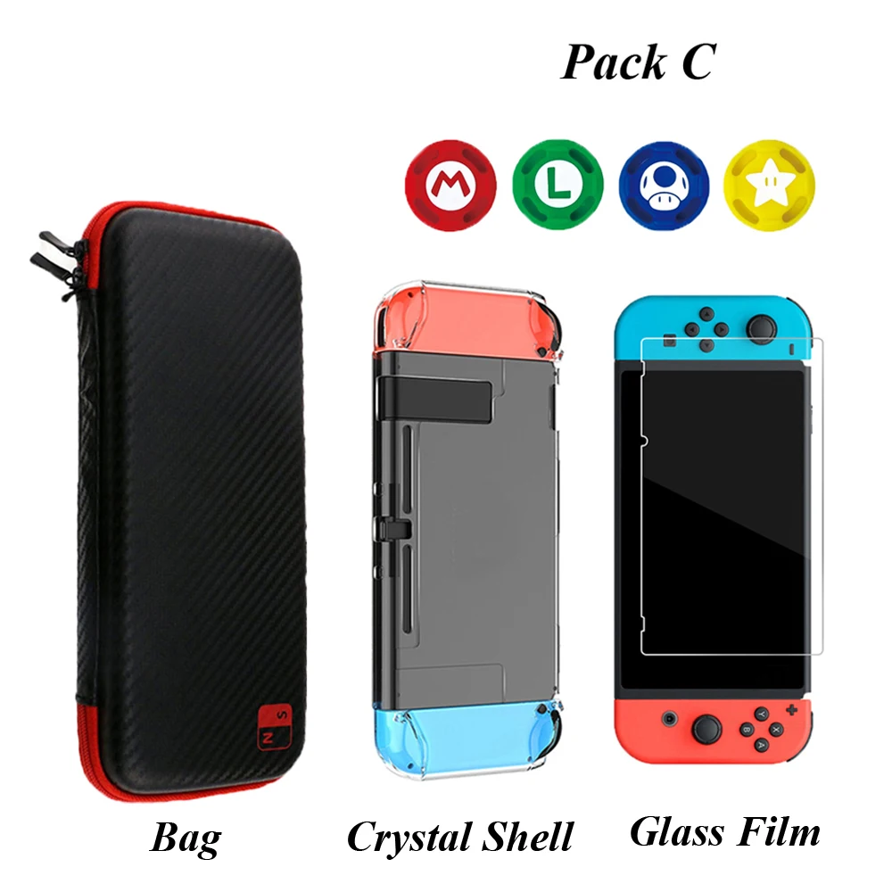 Дорожная сумка IVYUEEN для переноски чехол консоли Nintendo Switch NS Joy Con закаленное стекло
