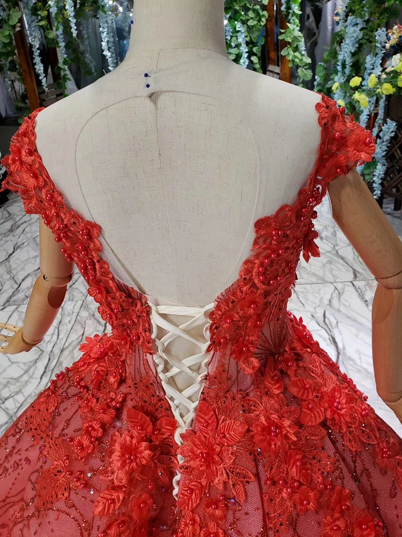 LSS526t Красные Платья с цветочным узором для девочек на лето свадебные сексуальные