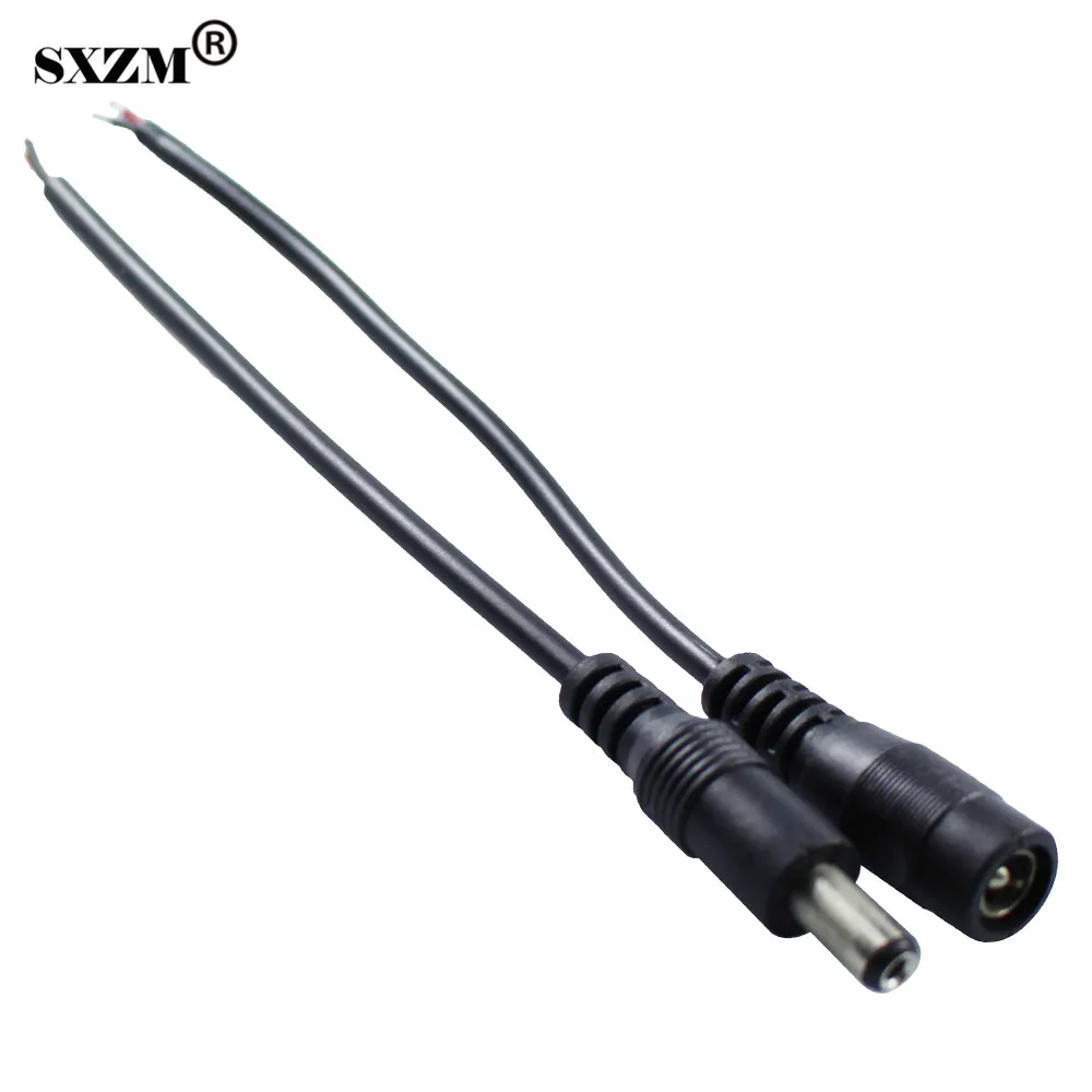 

SXZM 5pcs DC wire male +5pcs Female connector power plug 150mm 5.5mm x 2.1mm LED Strip Light and Other Low Voltage Applications